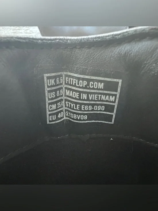 FitFlop Superloafer Black Leather Comfort Shoes 8.5 Work Walking - Picture 8 of 8